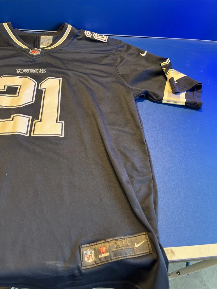 Camiseta de fútbol americano Dallas Cowboys 2xl azul NFL fútbol Ezekiel Elliott Zeke Nike Foto 3 de 4