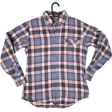 Levi Strauss Sutter Creek Flannel Shirt Men's M Blue Red Long Sleeve Cotton