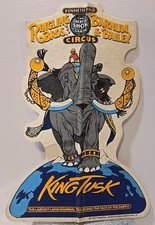 Vintage 1987 Ringling Bros Barnum Bailey Circus KING TUSK Felt Pennant ~18"x12"