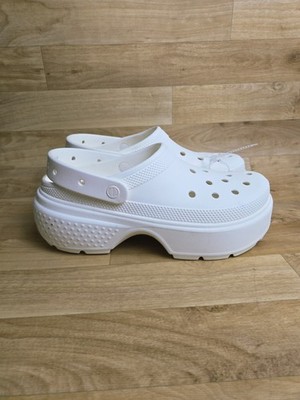 Crocs Classic Crush Platform Clog White Mens 13 Women s 15 207521-100 NEW IN BOX