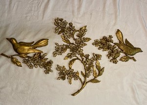 彫刻・オブジェ Vintage Syroco Violin Flowers Vintage Syroco Violin Flowers