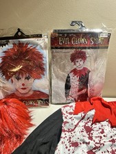 Evil Clown Costume One Size Fits Most Adult Halloween Costume
