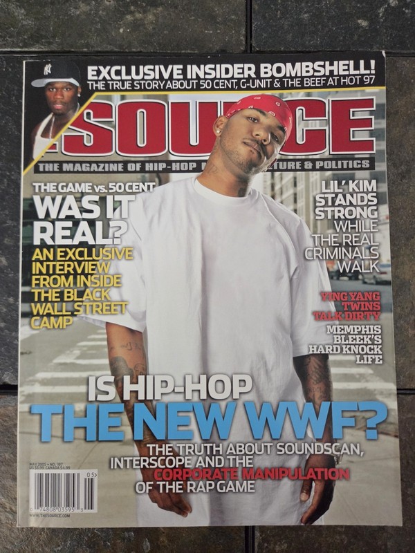 The Source Hip Hop Magazine Issue No 187 May 2005 Game 50 Cent Beef