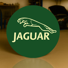 Jaguar Leaping Cat Vintage Heavy Metal Sign Xl 19.7 50 Cm