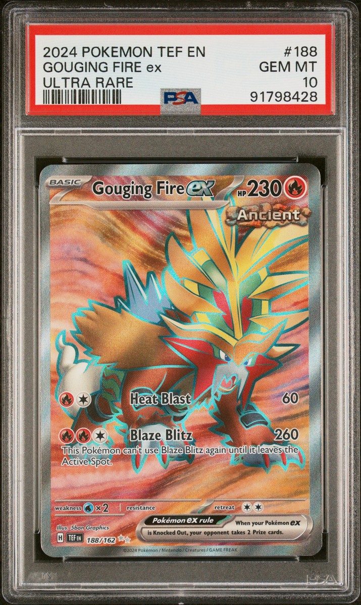 2024 POKEMON TEF EN-TEMPORAL FORCES ULTRA RARE #188 GOUGING FIRE