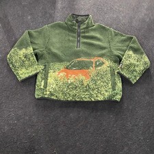 MARKET Forgotten High Pile Fleece Pullover Men's Size S Kelp