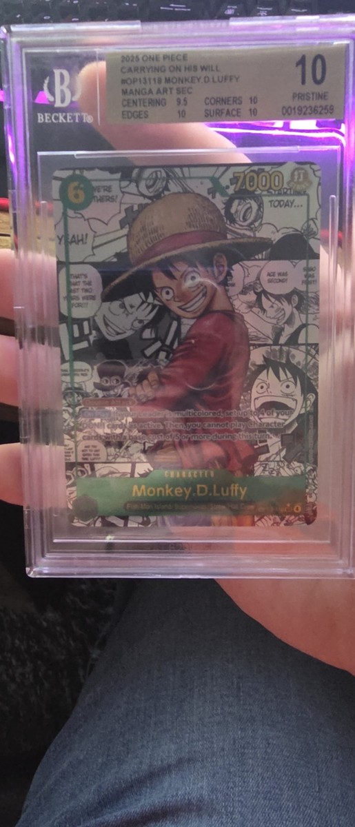 One Piece Luffy OP13 MANGA ART SEC BGS 10 PRISTINE (Read Desc