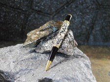 Fordite and Resin Pen - Black/Gold     (P-064...