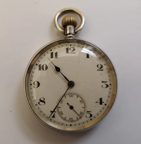 Antique Silver Pocket Watch Working Swiss Made Number 60117 Stamps 925 G S ∆ t