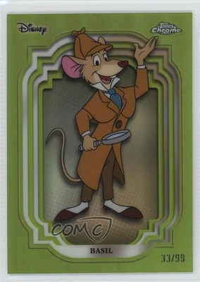 2024 Topps Chrome Disney Green Refractor /99 Basil #42 0v5c