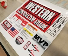 Western Snow Plow MVP V PLOW Ultramount Decal Replacement 11 Piece Kit NEW 8.6