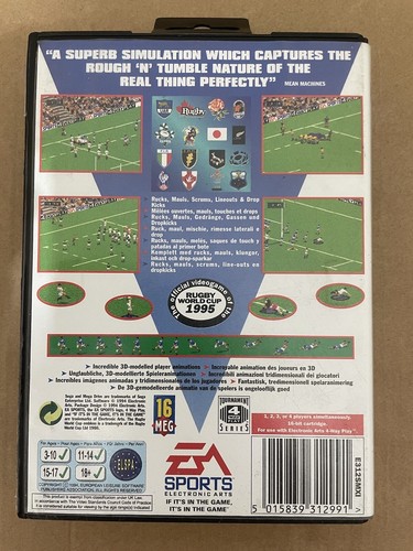 Sega Megadrive Rugby World Cup 95 Boxed CIB Pal Version Fast Despatch Next Day - Picture 3 of 15