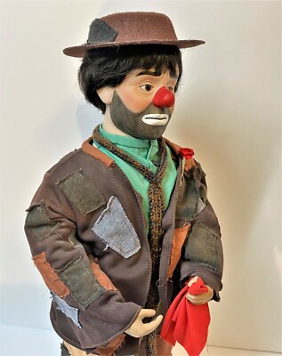 50s Vintage Emmett Kelly Clown Doll箱あり vintage EMMETT KELLY the famous clown VENTRILOQUIST DOLL