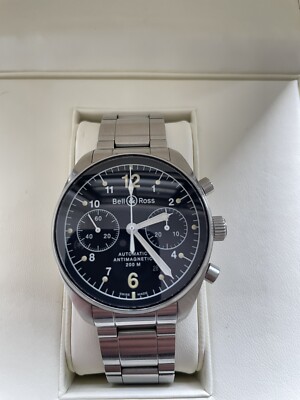 Bell & Ross Vintage Chronograph Antimagnetic Automatic SS Watch