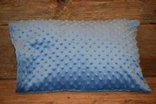 Travel/Toddler Pillow Case Royal Blue Minky Dot/Minky Fabric Handmade/New