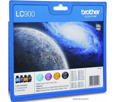 Set 4 Colori LC-900 BK CMY Per DCP-110C 115C MFC-210C 215C Set 4 Cartucce Compatibili Per Stampanti Brother DCP-110C, 115C, MFC-210C, 215C Cardatrice Lana - Foto 4