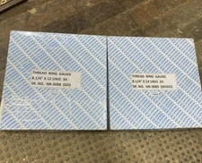 SIZE CONTROL 8.1/4" x 12 UNJS 3A THREAD RING SET GAGE INSPECTION 21JS1233-E8