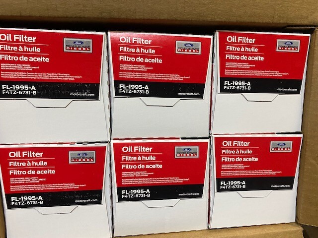 (6 Pack) FL1995A Ford Super Duty 7.3L Diesel Turbo Motorcraft OIL FILTER OEM