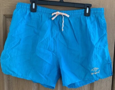 90s vintage UMBRO インテル・ミラノ ゲームショーツ USA VINTAGE 90s Umbro Soccer Shorts Blue Teal Nylon Crinkle USA Made