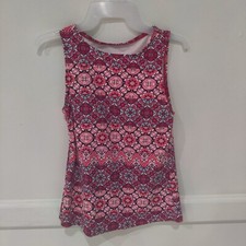 Lands' End Women's High Neck Modest Tankini Top UPF 50 Size 4 60 8B156