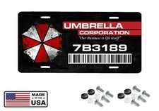 New Custom Resident Evil Umbrella Corporation Vanity License Plate Car Tag
