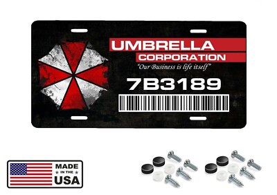 New Custom Resident Evil Umbrella Corporation Vanity License Plate
