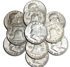 1 Franklin Half Dollar , 90% Silver Coin Lot, Circulated.  Buy what you want