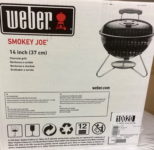 Weber 40020 Smokey Joe Premium Charcoal 14 Inch Grill - Black for sale ...