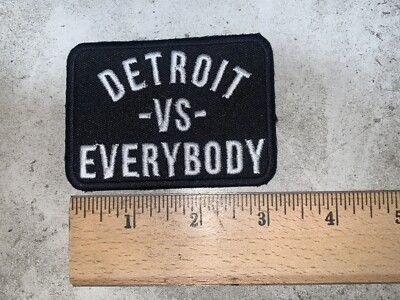 CUSTOM MADE Detroit Vs Everybody patch Iron On Sew On