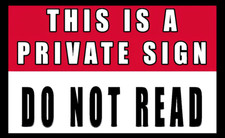This Is A Private Sign DO NOT READ   - Refrigerator Fridge MAGNET