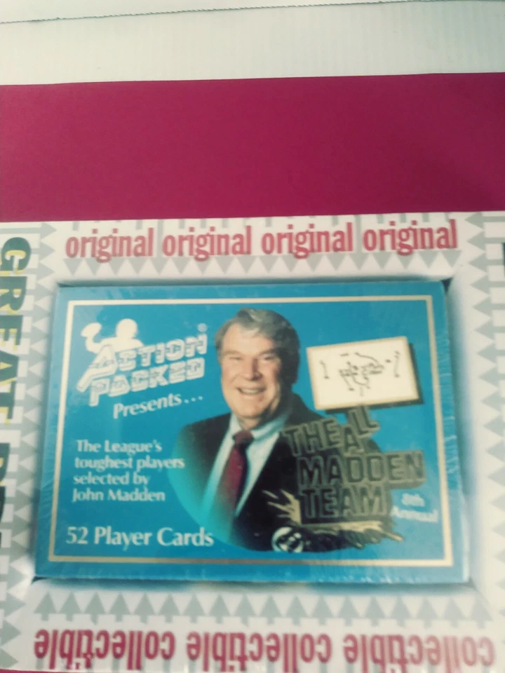 1992 ACTION PACKED FOOTBALL THE ALL MADDEN TEAM 8TH ANNUAL CARD SET  NEW SEALED - Image 2 of 2