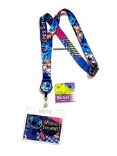 Disney Lilo Stitch Lanyard Retractable ID Holder Keychain Scrump All Over Print