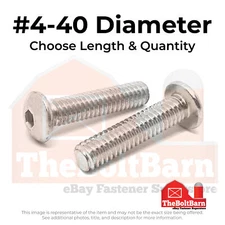 #4-40 18-8 Button Head Socket Cap Screw Stainless Steel (Choose Length & Qty)
