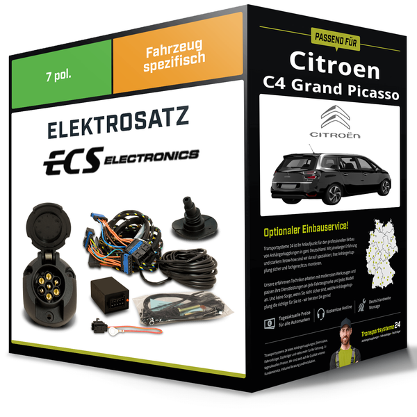 Elektrosatz 7-Pol Spezifisch FüR Citroen C4 Grand Picasso 06.2013-Jetzt Neu-image