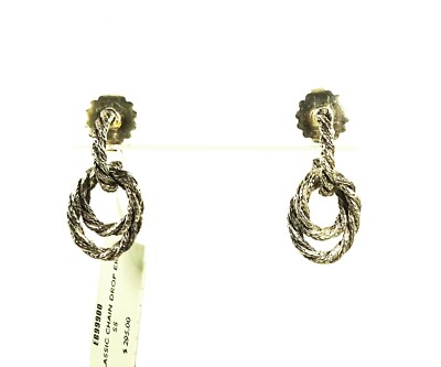 John Hardy $ 295 Sterlingsilber klassische Kette kleiner Reifen Tropfen Ohrringe