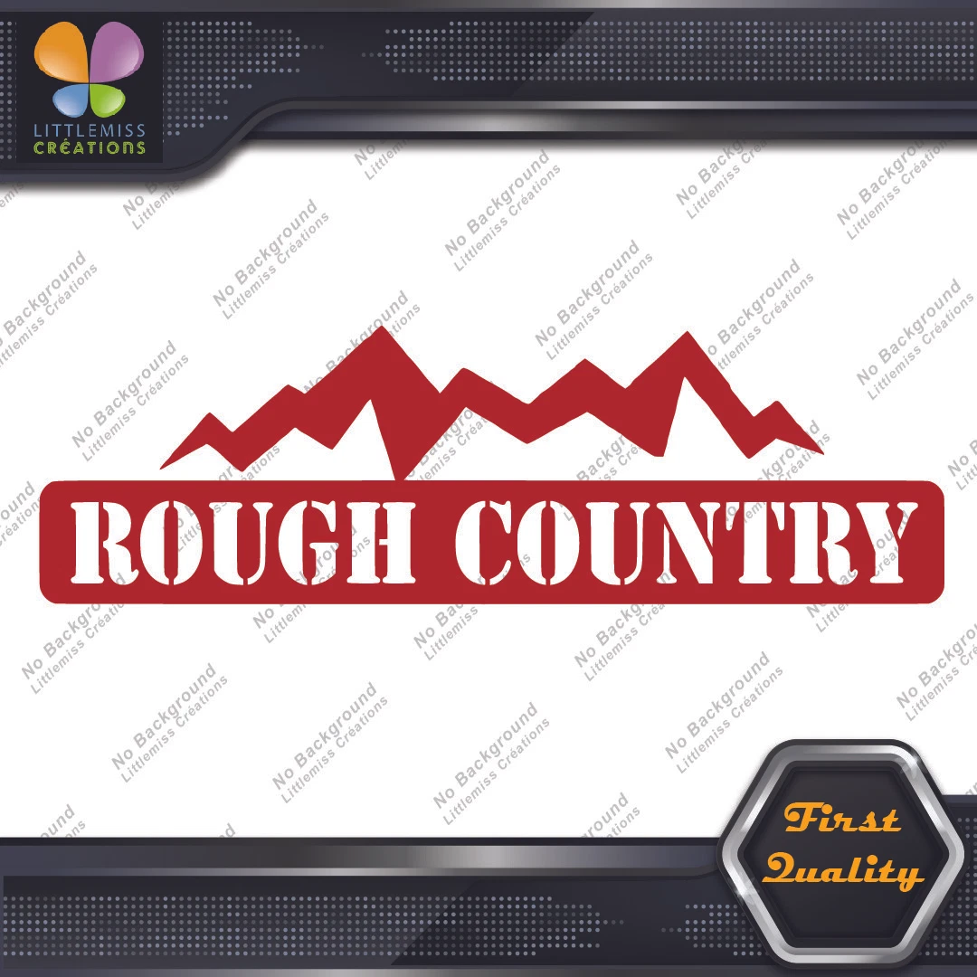 Compatible with Rough Country Logo Mountain Truck Lift Kits Vinyl Decal Stickers
