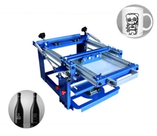 TECHTONGDA Curved Screen Printing Machine for Bottles/Pen/Buckets etc.