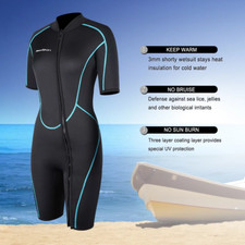 SeaSkin 3mm Women  s Shorty Wetsuit Lg for Diving, Snorkeling, Surfing, Swimming