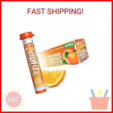 Zipfizz Daily Energy Drink Powder, Orange Soda, 20 Pack 3-in-1 Sustained Energy