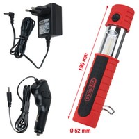 KS Tools Stripe Led-Akku-Arbeitslampe, 2 Watt Stripe LED + 6 LED Kopflicht