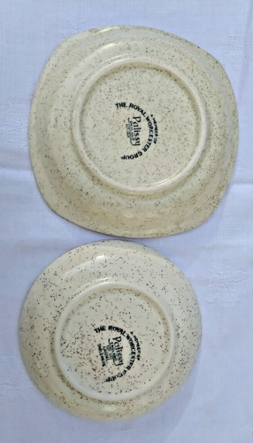 Vintage 70er Retro Royal Worcester Palissey Kalabar Pin Geschirr x 2 - Bild 2 von 3