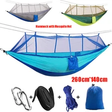 Camping Garden Hammock with Mosquito Net Outdoor 1-2 Person Portable Hanging Bed