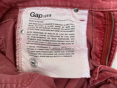 Gap Jeans Modern Stretch True Skinny 1969 thin cord waist 31 inch worn twice VGC - Picture 9 of 11