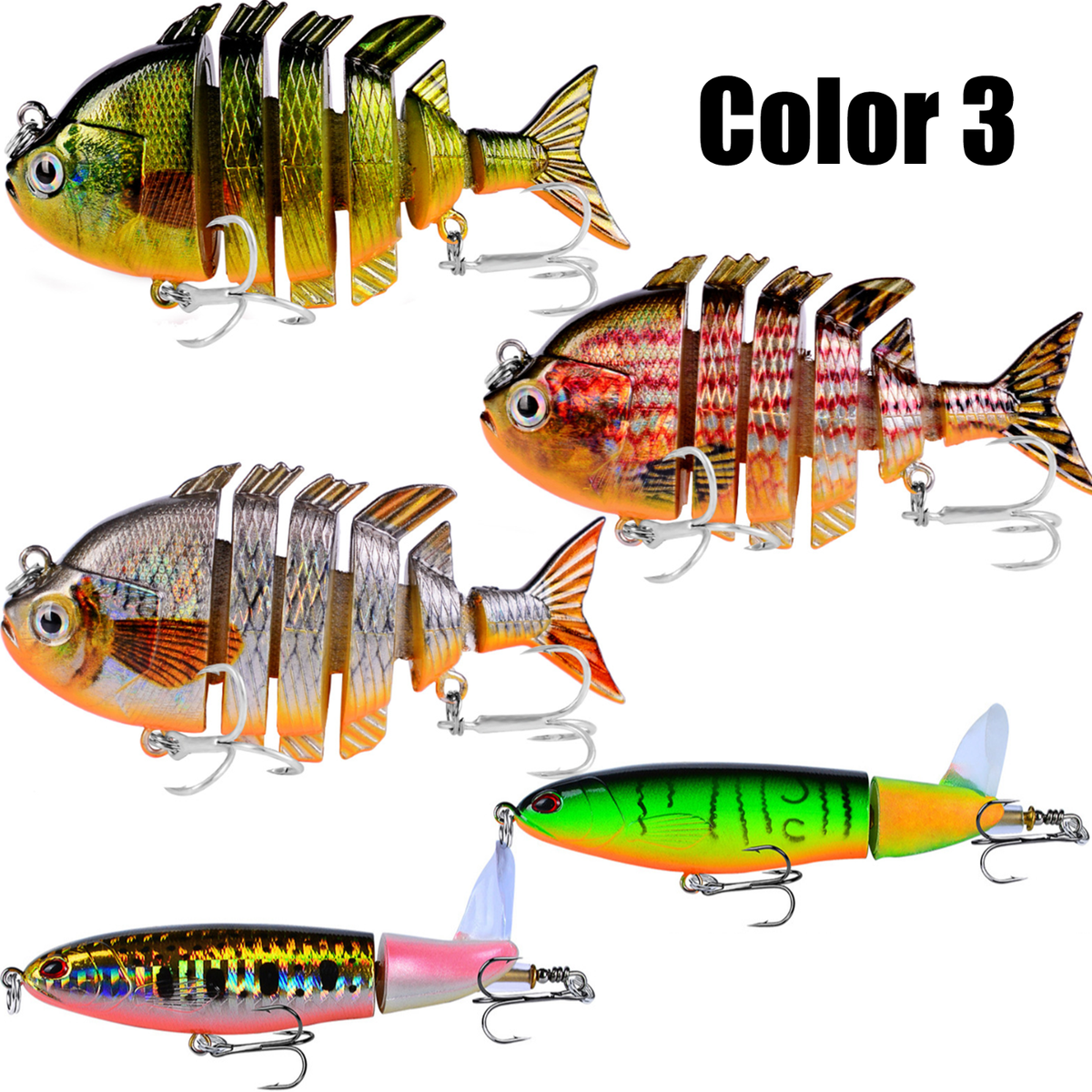 5PCS Fishing Lures for Bass Trout Segmented Multi Jointed Swimbaits Slow Sinking | eBay 5PCS Fishing Lures for Bass Trout Segmented Multi Jointed Swimbaits Slow Sinking | eBay