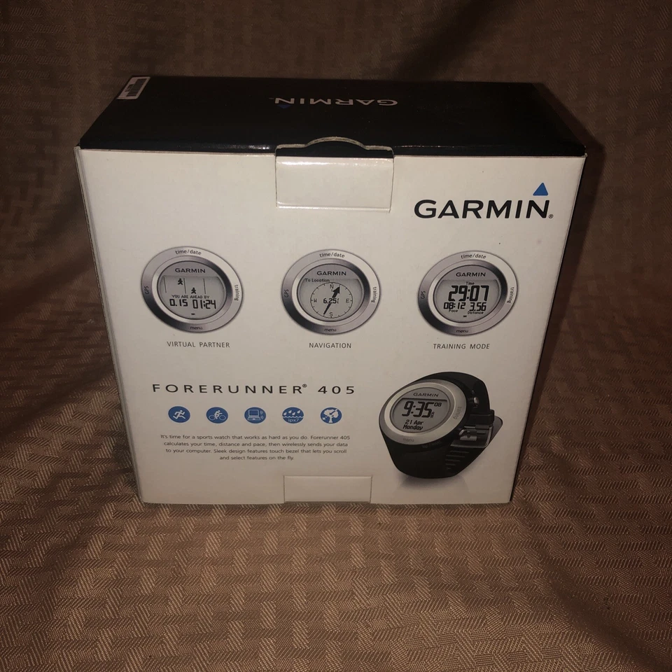 Garmin Forerunner 405 Black GPS Watch 010-N0658-10 New In Box! - Image 3 of 4