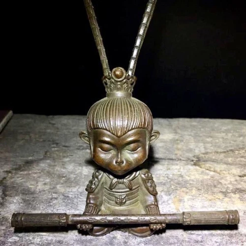Art Collection Bronze Buddha Affe Wu Kong Figur Statue Buddha Tee Haustier Deko - Bild 7 von 11