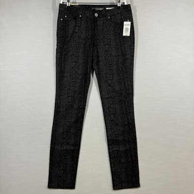Lovesick Womens Pants 9 Black Snake Skin Animal Print Emo Scene Punk Grunge Y2K