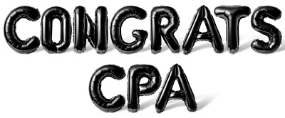 CONGRATS CPA Letter Balloon Banner - Graduation Day Party Supply Decorations - Image 1 of 4