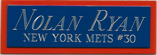 NOLAN RYAN NY METS NAMEPLATE FOR AUTOGRAPHED Signed Baseball Display CUBE CASE