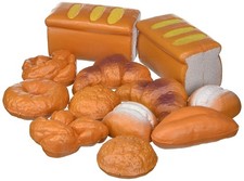 12 PCS Fake Bread Pastries Set - Realistic Plastic Pretend Play Food Toy